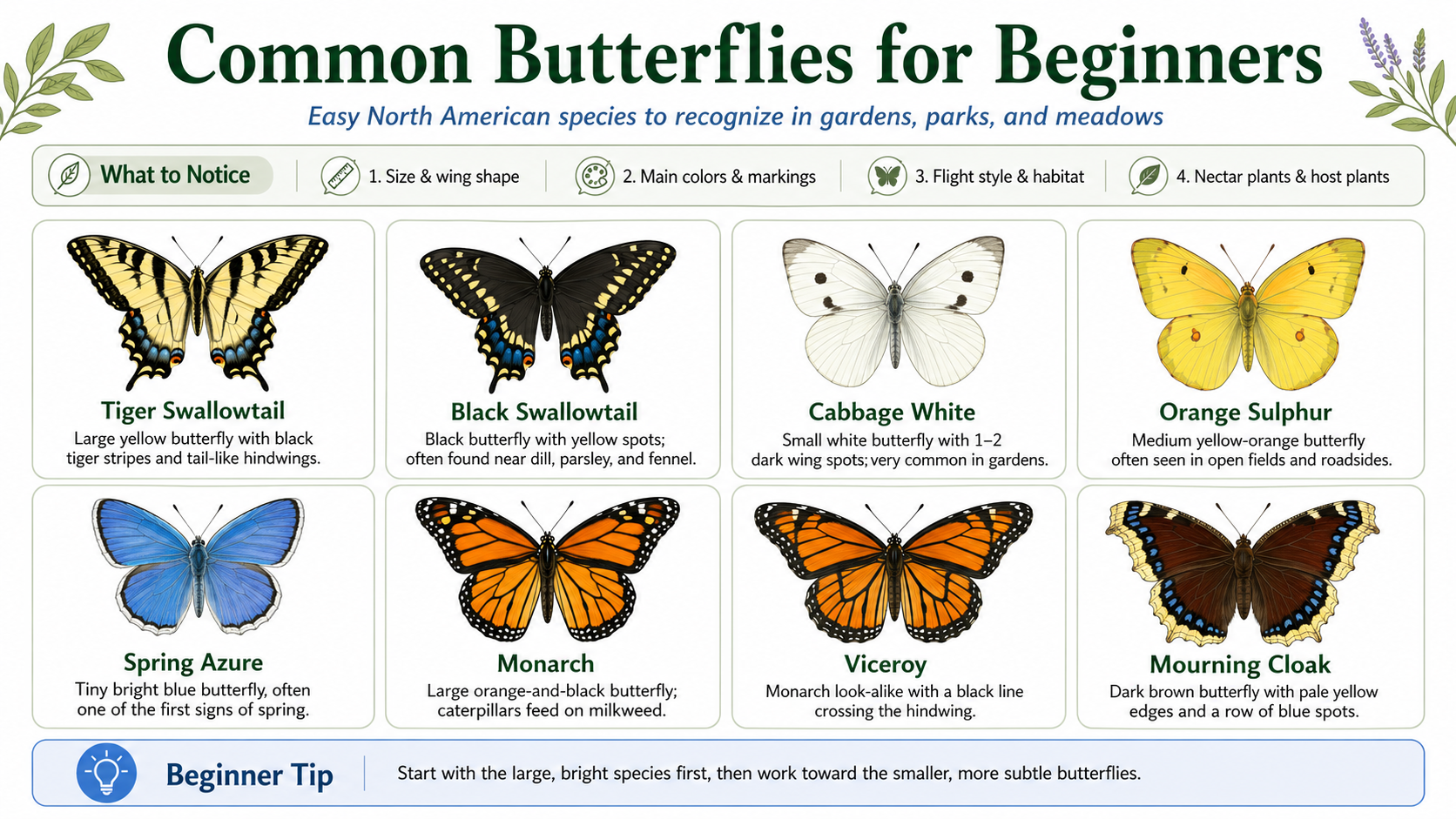 common butterflies for beginners 10 easy species to identify in north america