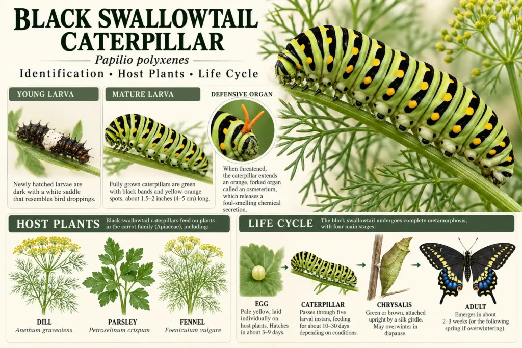 black swallowtail caterpillar guide