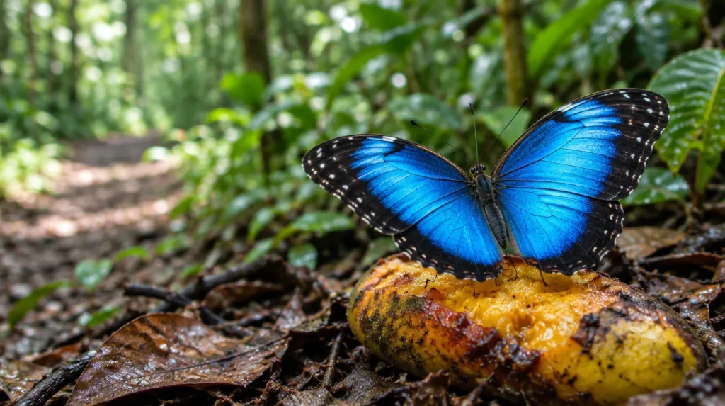 blue morpho butterfly facts, life cycle & why it's blue (3)