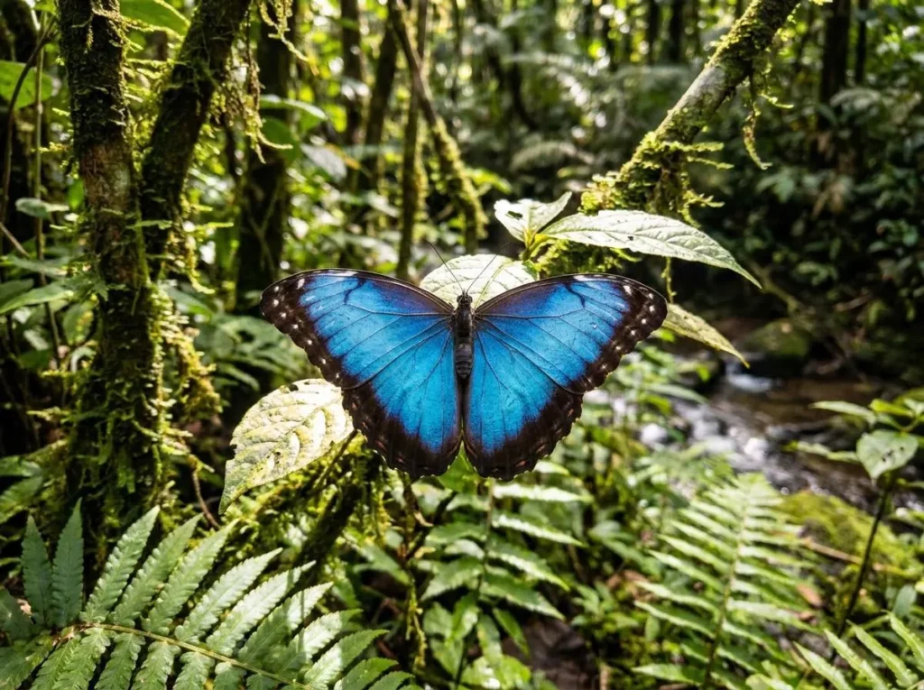 blue morpho rainforest