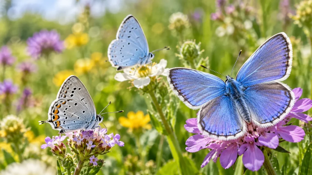 sunlit meadow butterflies