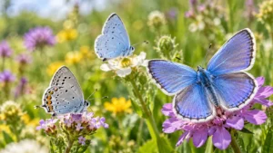 sunlit meadow butterflies